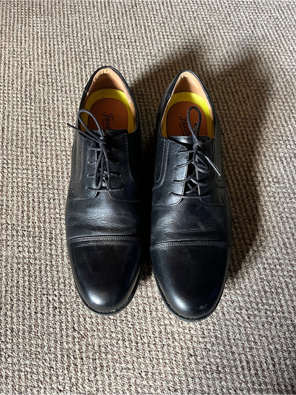 Florsheim Black Leather Cap-Toe Oxford Dress Shoes